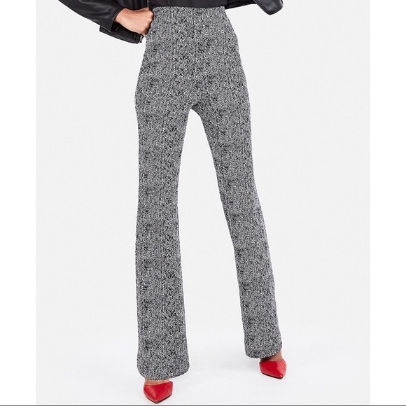 Super High Waisted Jacquard Stretch Flare Pant - Picture 2 of 2